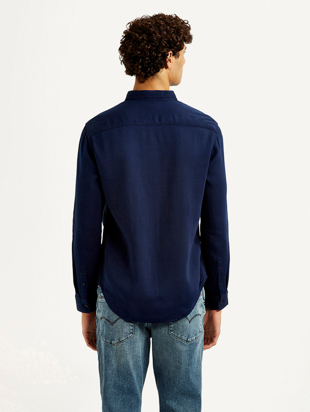 Men's Redloop Solid Navy Slim Fit Shirt
