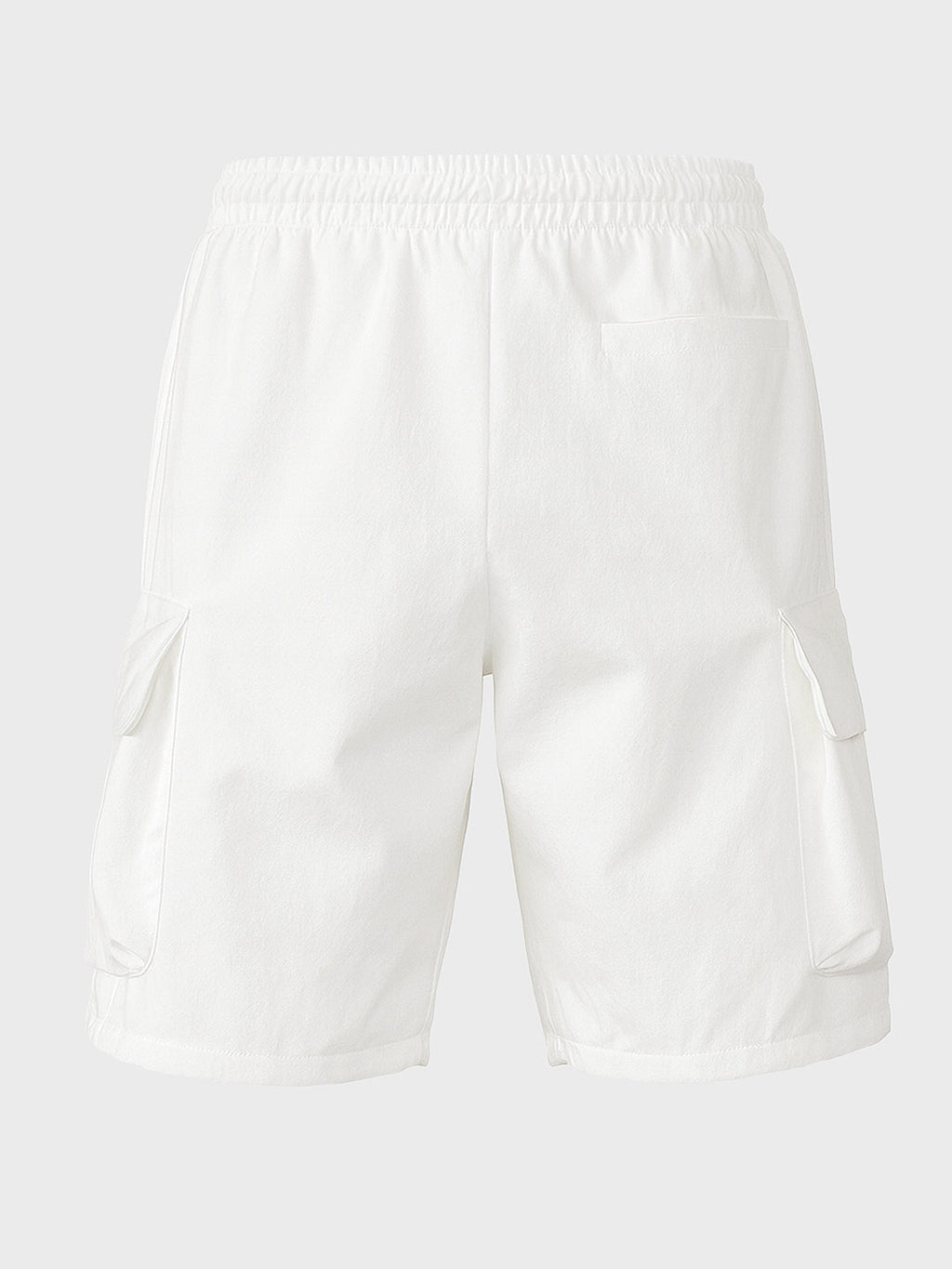 Men's White Relaxed Fit Solid Utility Shorts