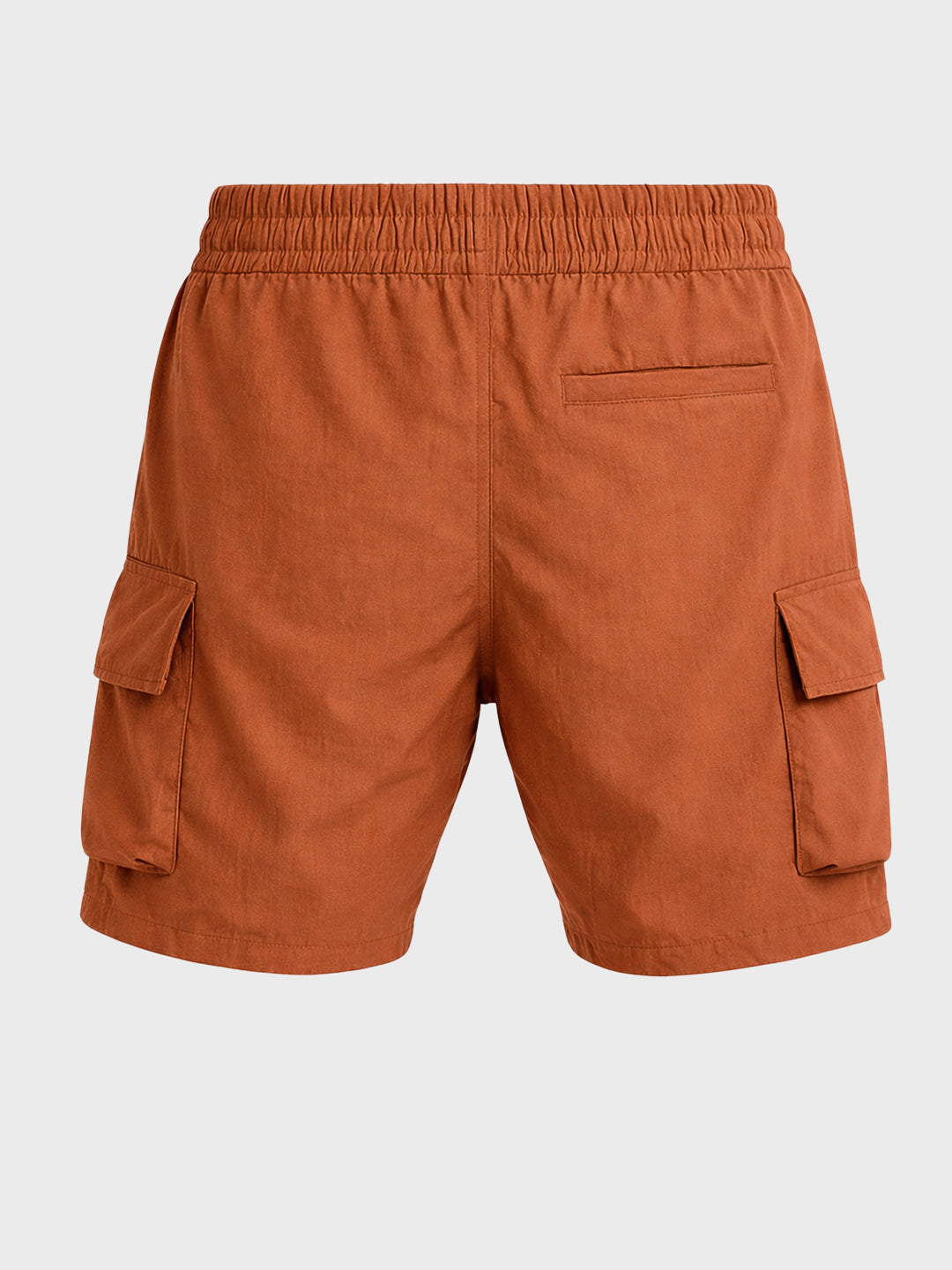 Men's Rust Relaxed Fit Solid Utility Shorts