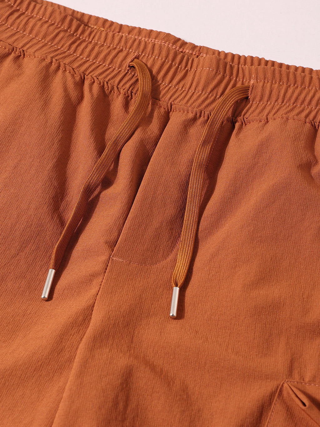 Men's Rust Relaxed Fit Solid Utility Shorts