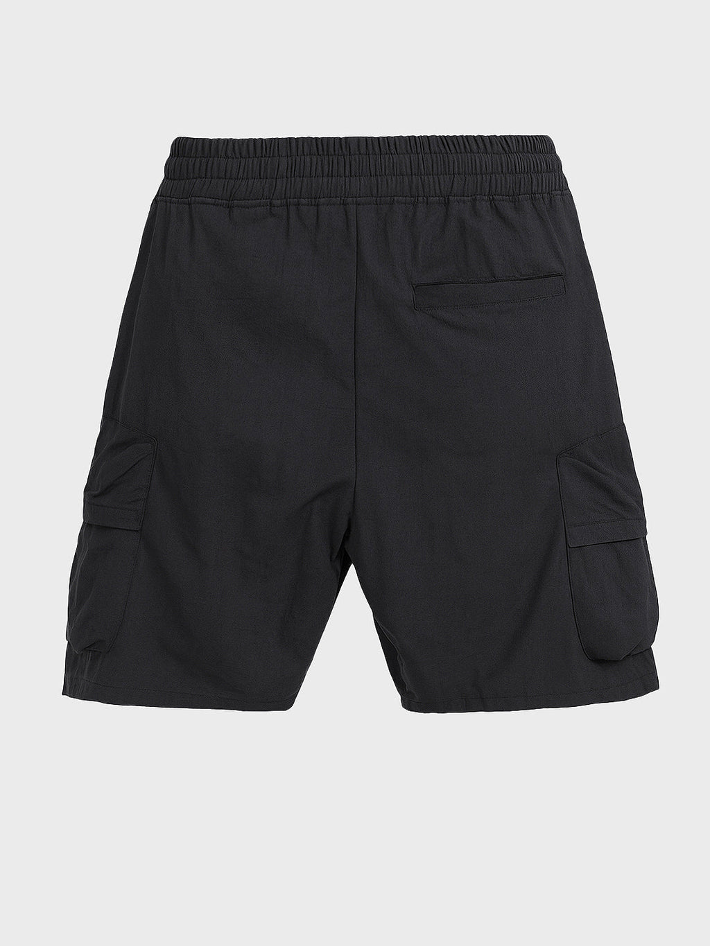 Men's Black Relaxed Fit Solid Utility Shorts
