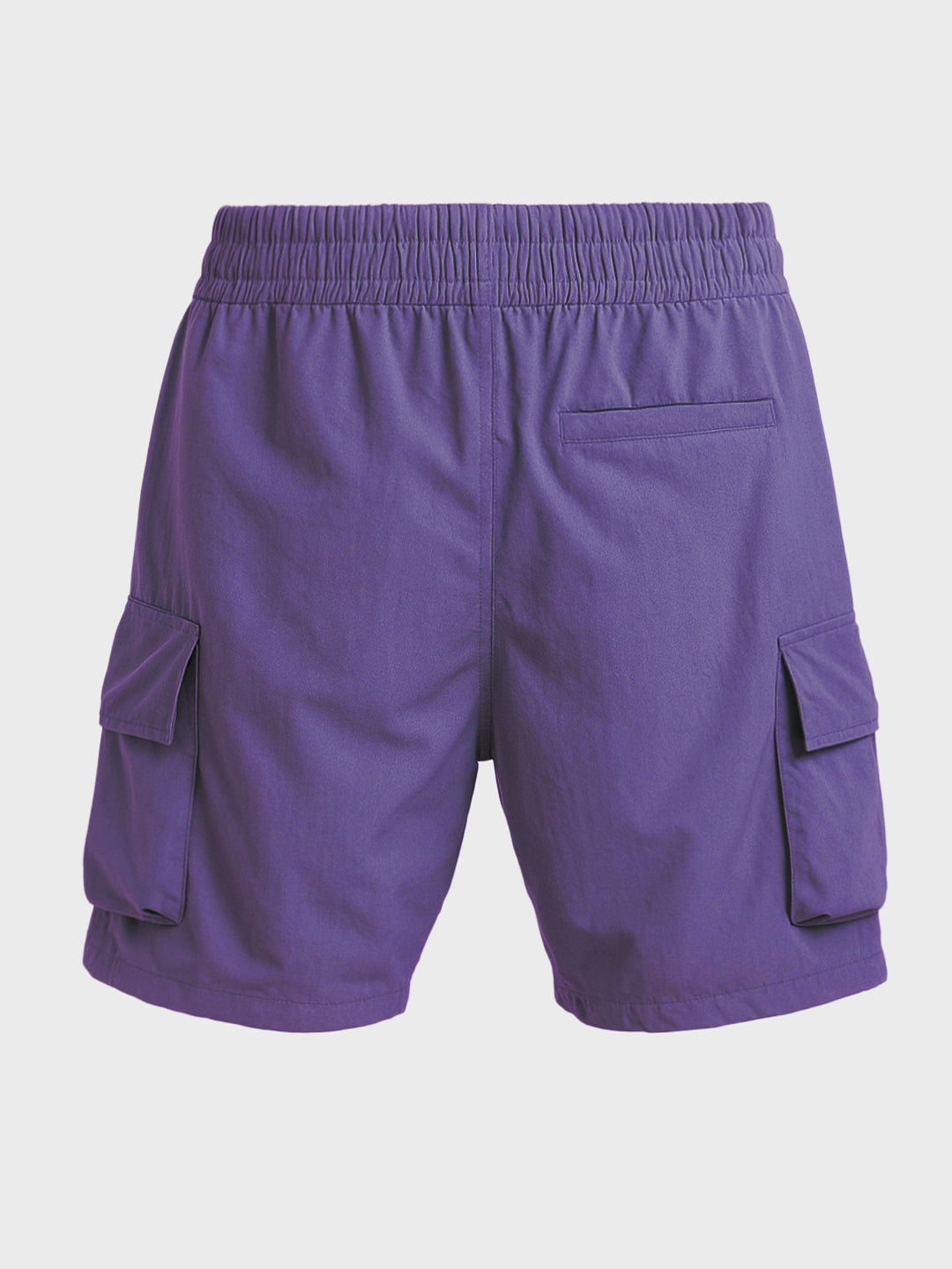 Men's Purple Relaxed Fit Solid Utility Shorts
