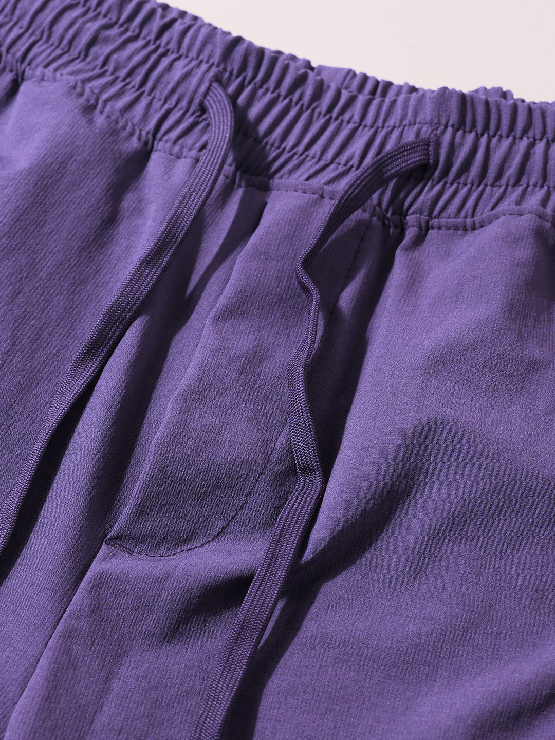 Men's Purple Relaxed Fit Solid Utility Shorts