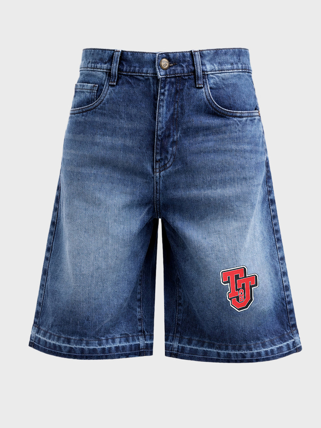 Men's Blue Relaxed Fit  Tom And Jerry Character Shorts