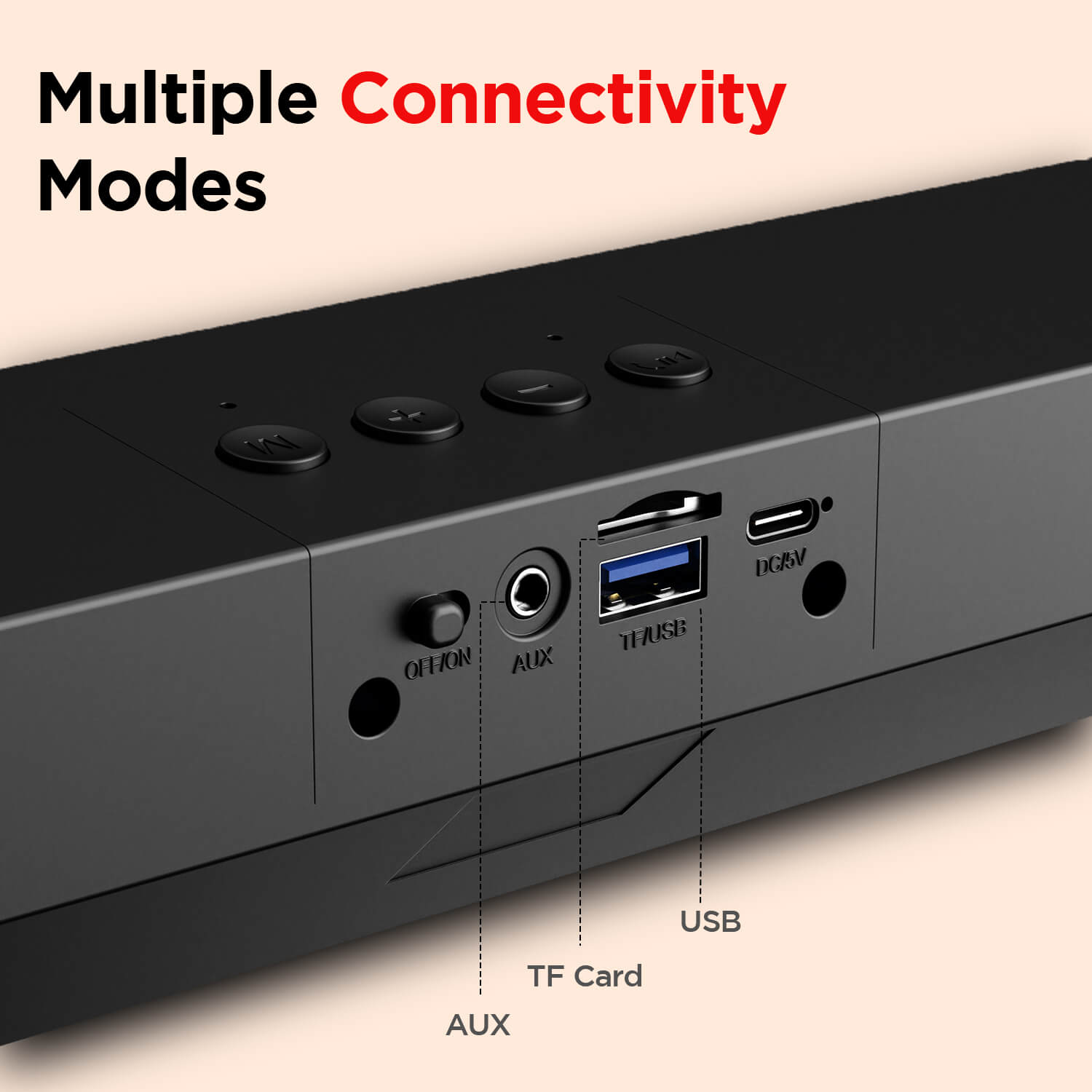 boAt Aavante 503 | Bluetooth Soundbar with 10W RMS Sound, Dual EQ Modes, Built In Mic, Stylish & Portable Design
