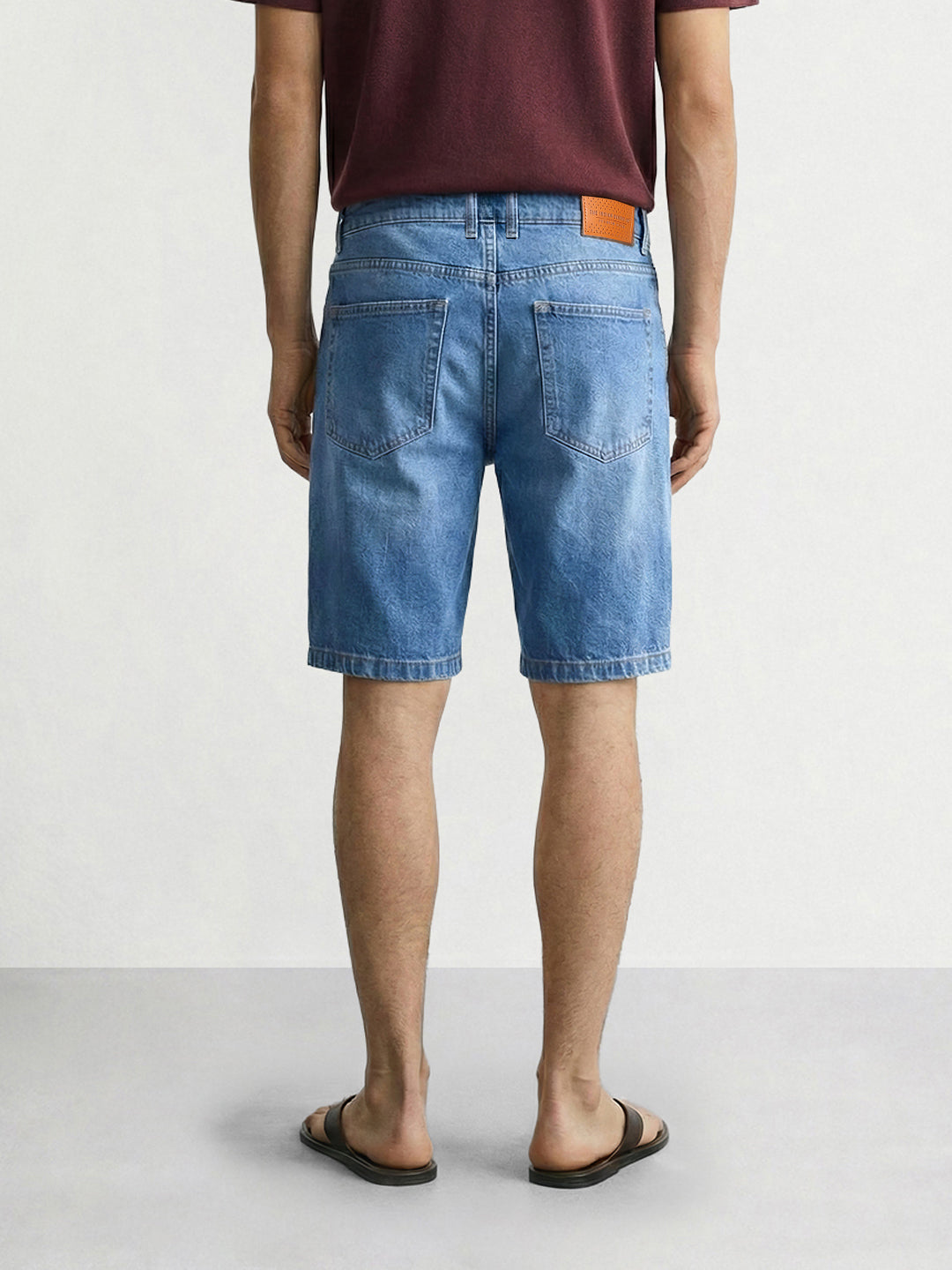 Men's Blue Regular Fit Solid Casual Shorts