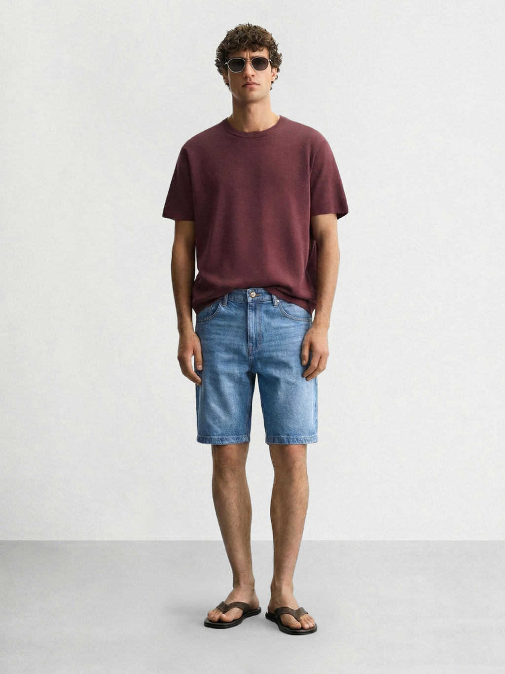 Men's Blue Regular Fit Solid Casual Shorts