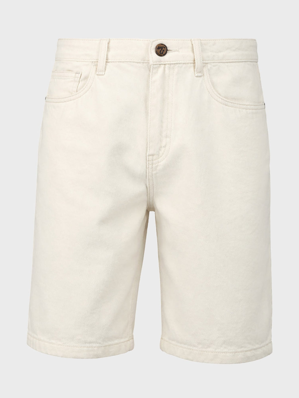 Men's White Regular Fit Solid Casual Shorts