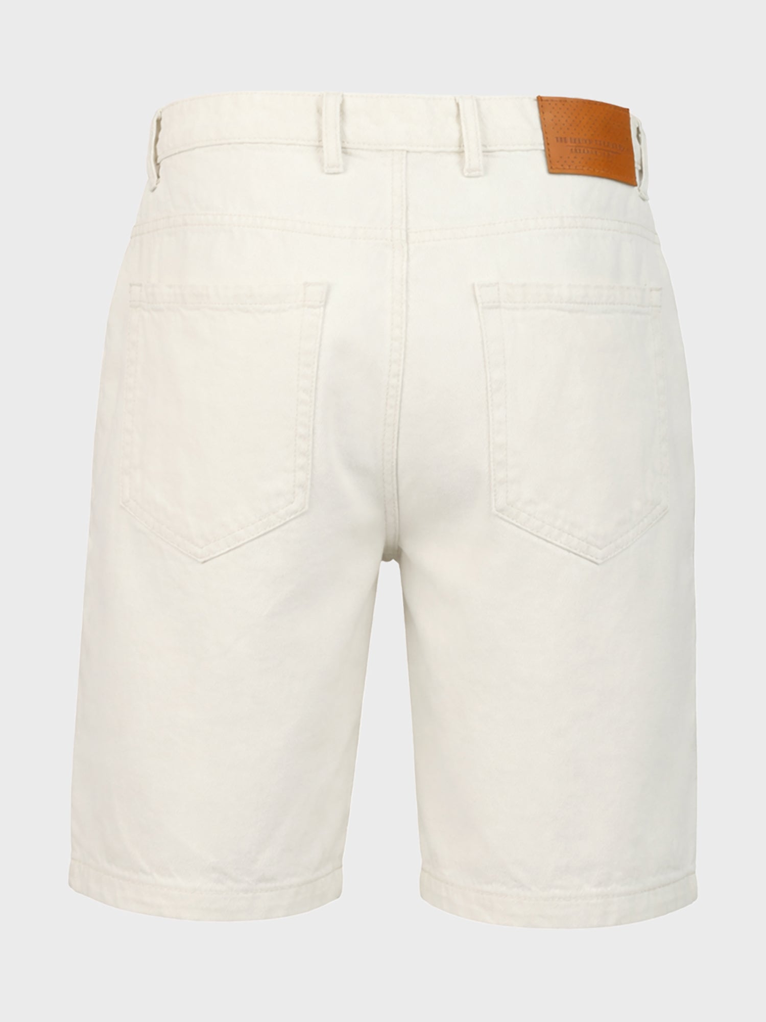 Men's White Regular Fit Solid Casual Shorts