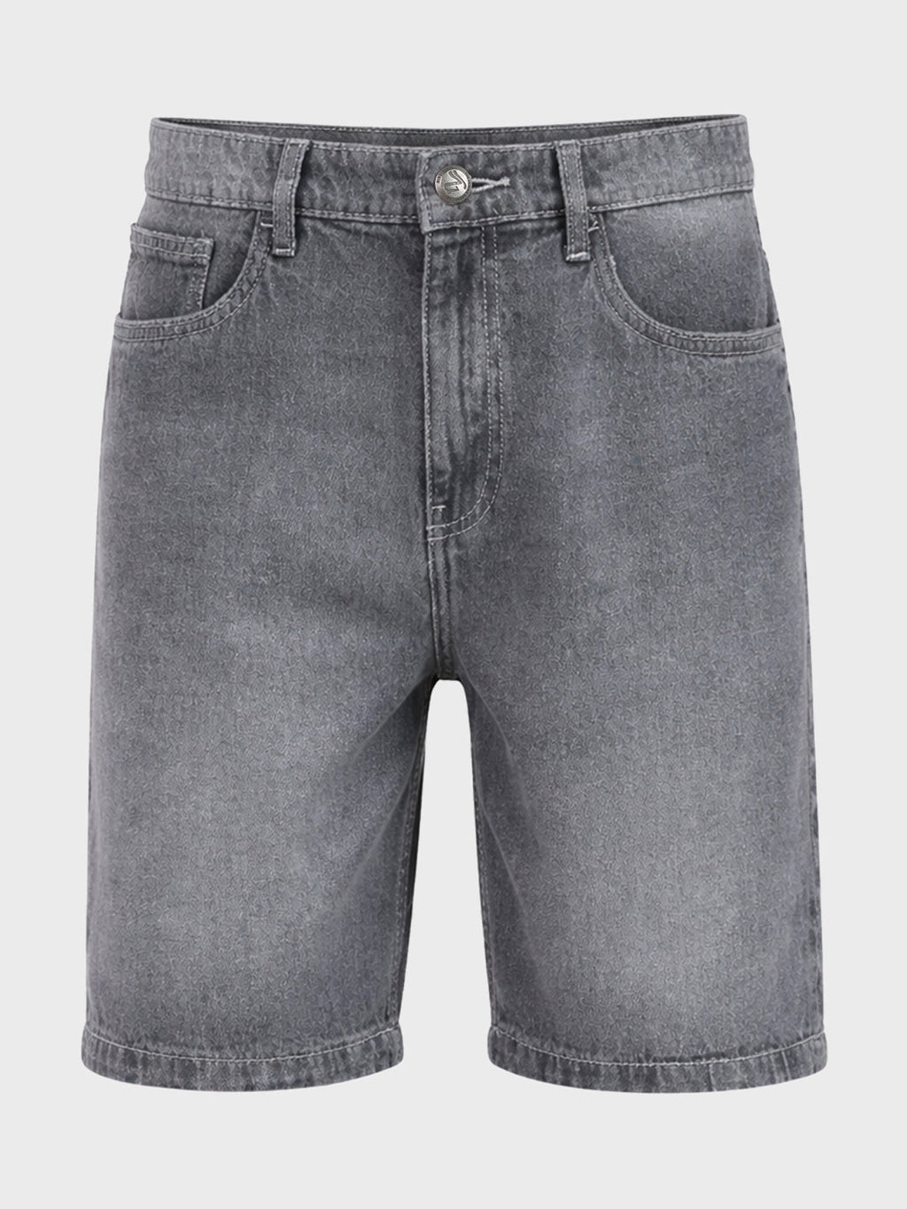 Men's Grey Regular Fit Solid Casual Shorts