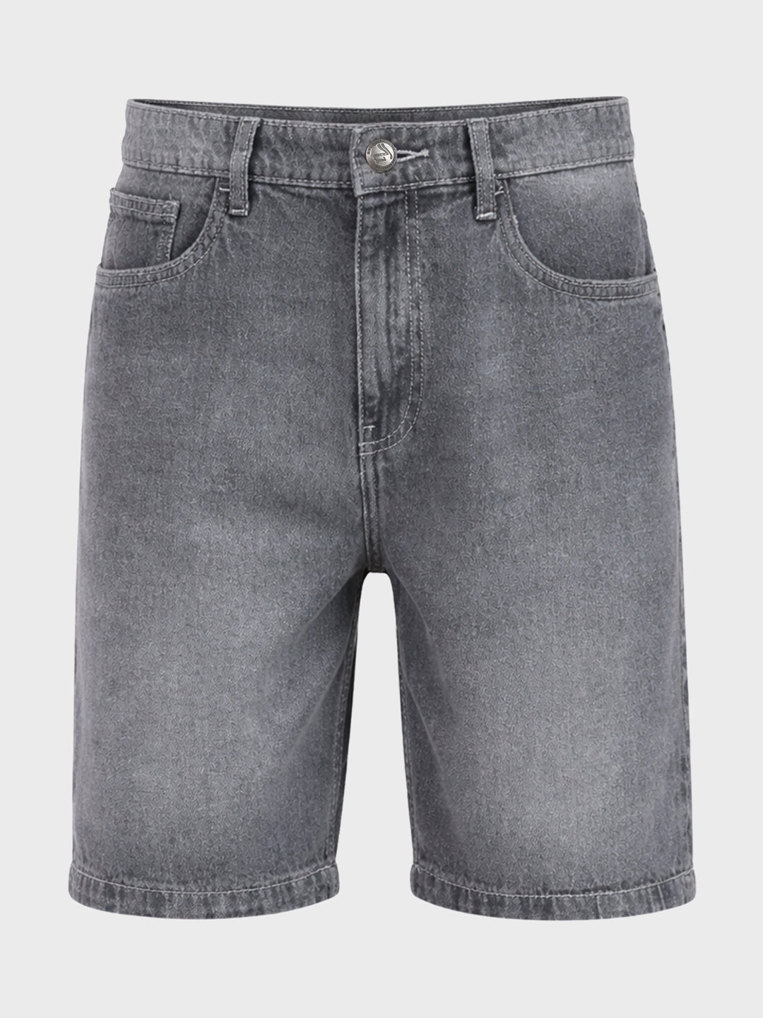Men's Grey Regular Fit Solid Casual Shorts