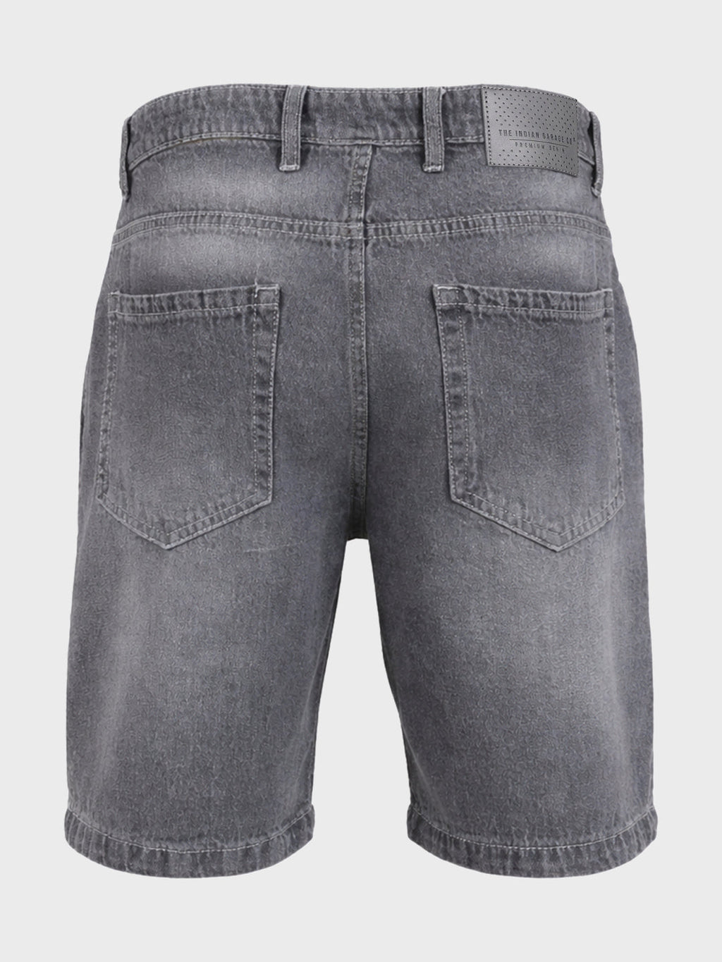 Men's Grey Regular Fit Solid Casual Shorts