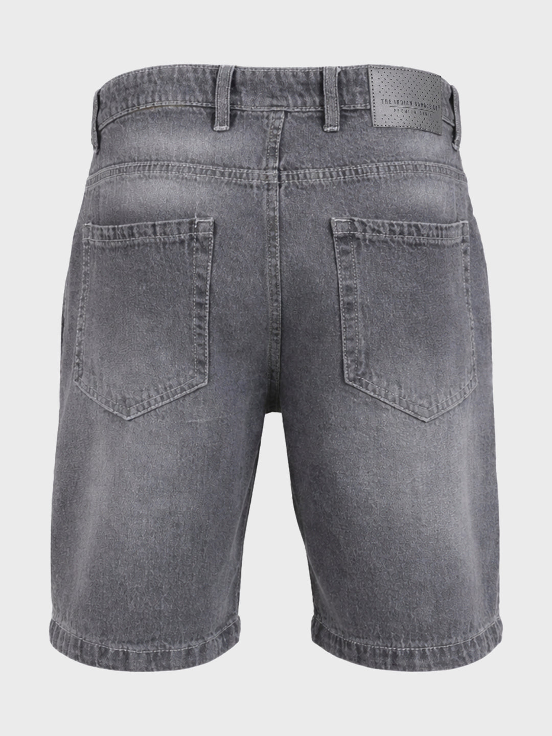 Men's Grey Regular Fit Solid Casual Shorts