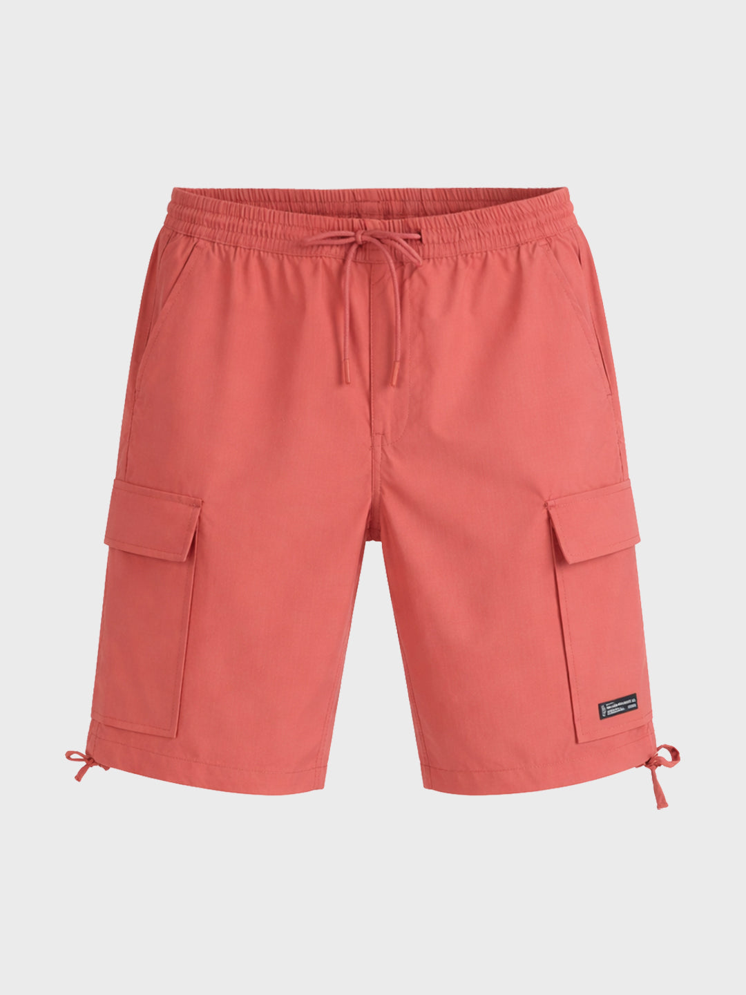 Men's Maroon Relaxed Fit Utility Shorts