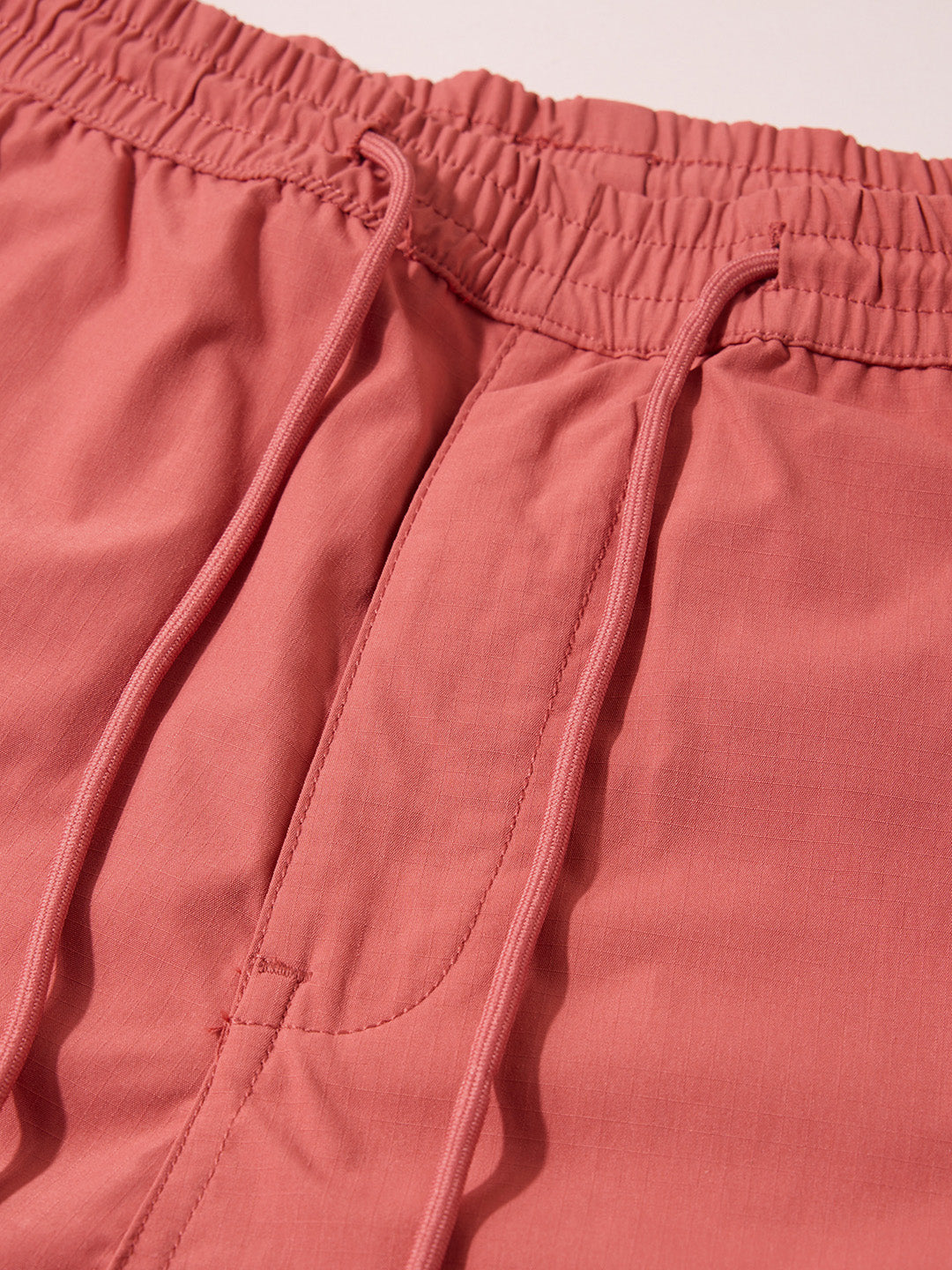 Men's Maroon Relaxed Fit Utility Shorts