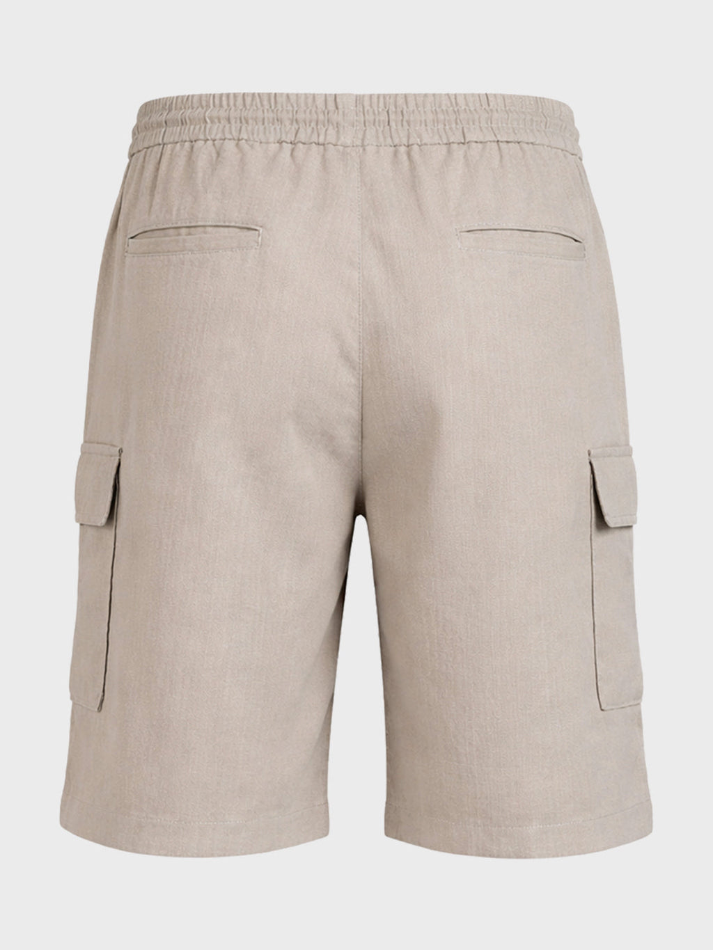Men's Grey Relaxed Fit Solid Resort Wear Shorts