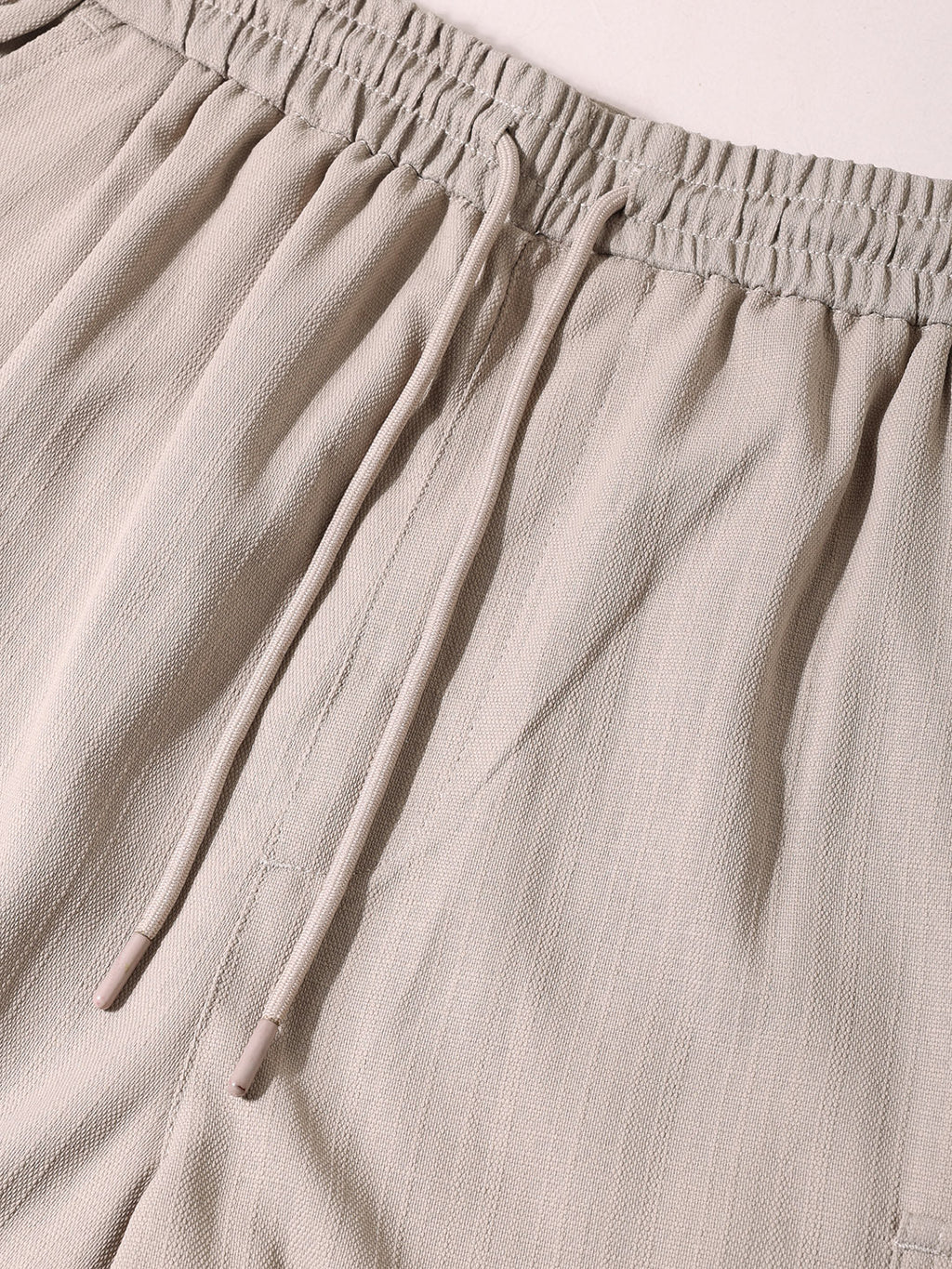 Men's Grey Relaxed Fit Solid Resort Wear Shorts