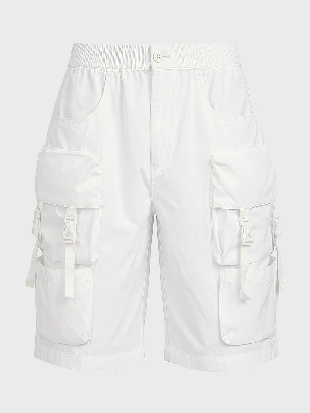 Men's White Relaxed Fit Utility Shorts