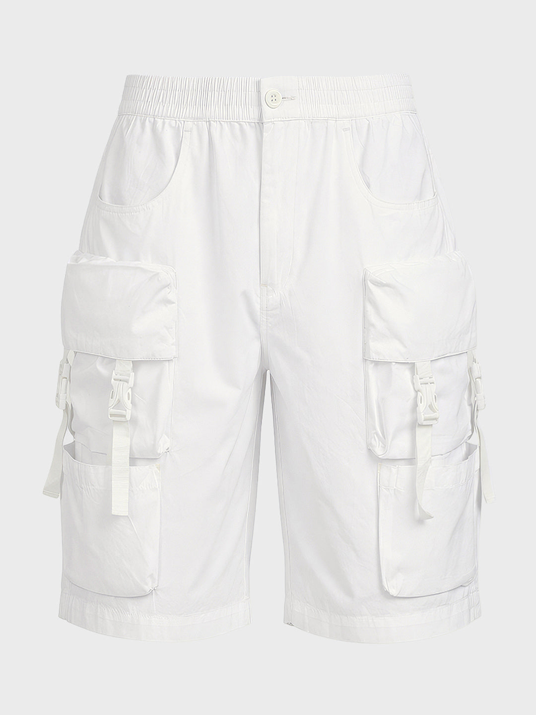 Men's White Relaxed Fit Utility Shorts
