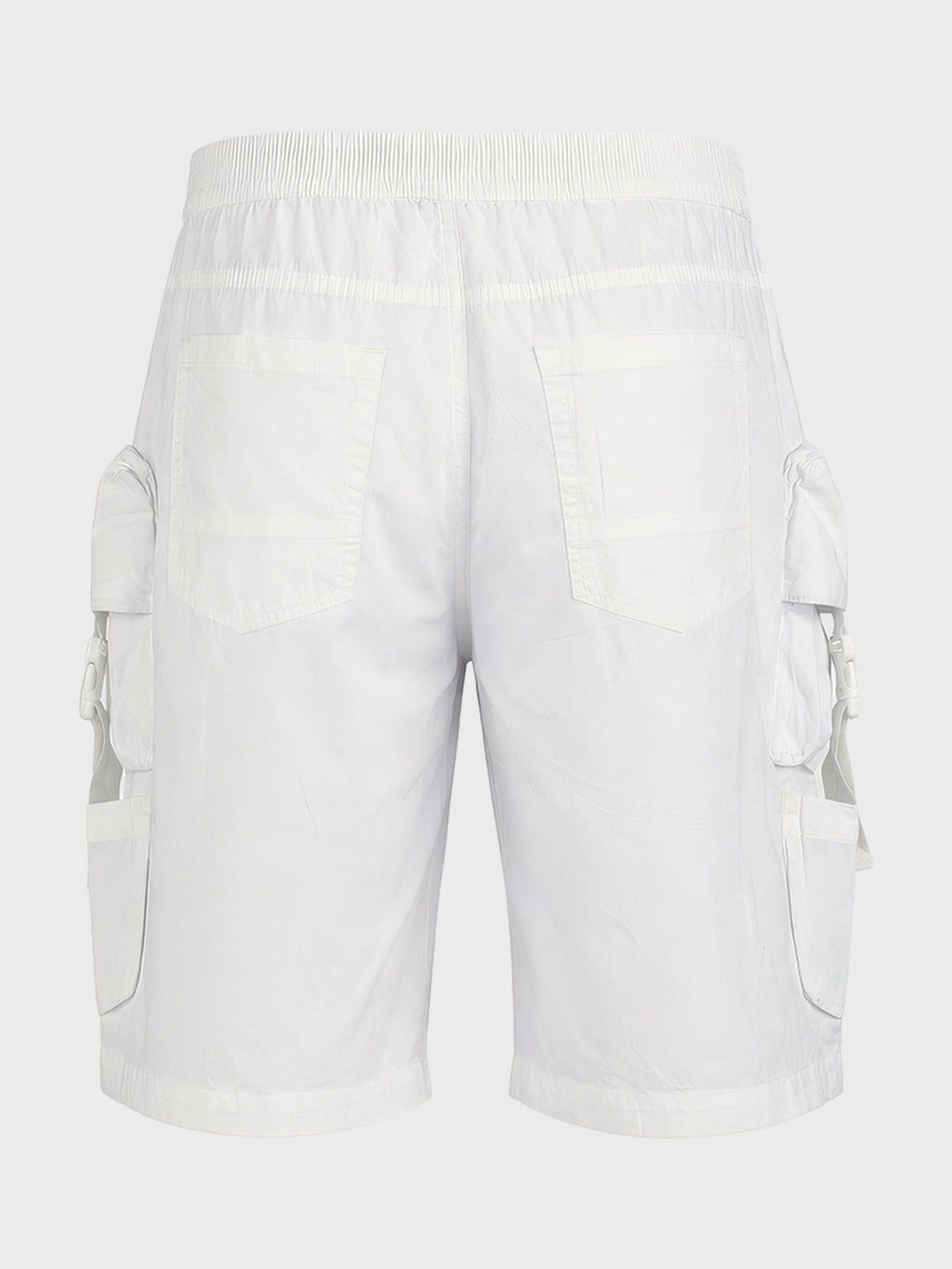 Men's White Relaxed Fit Utility Shorts