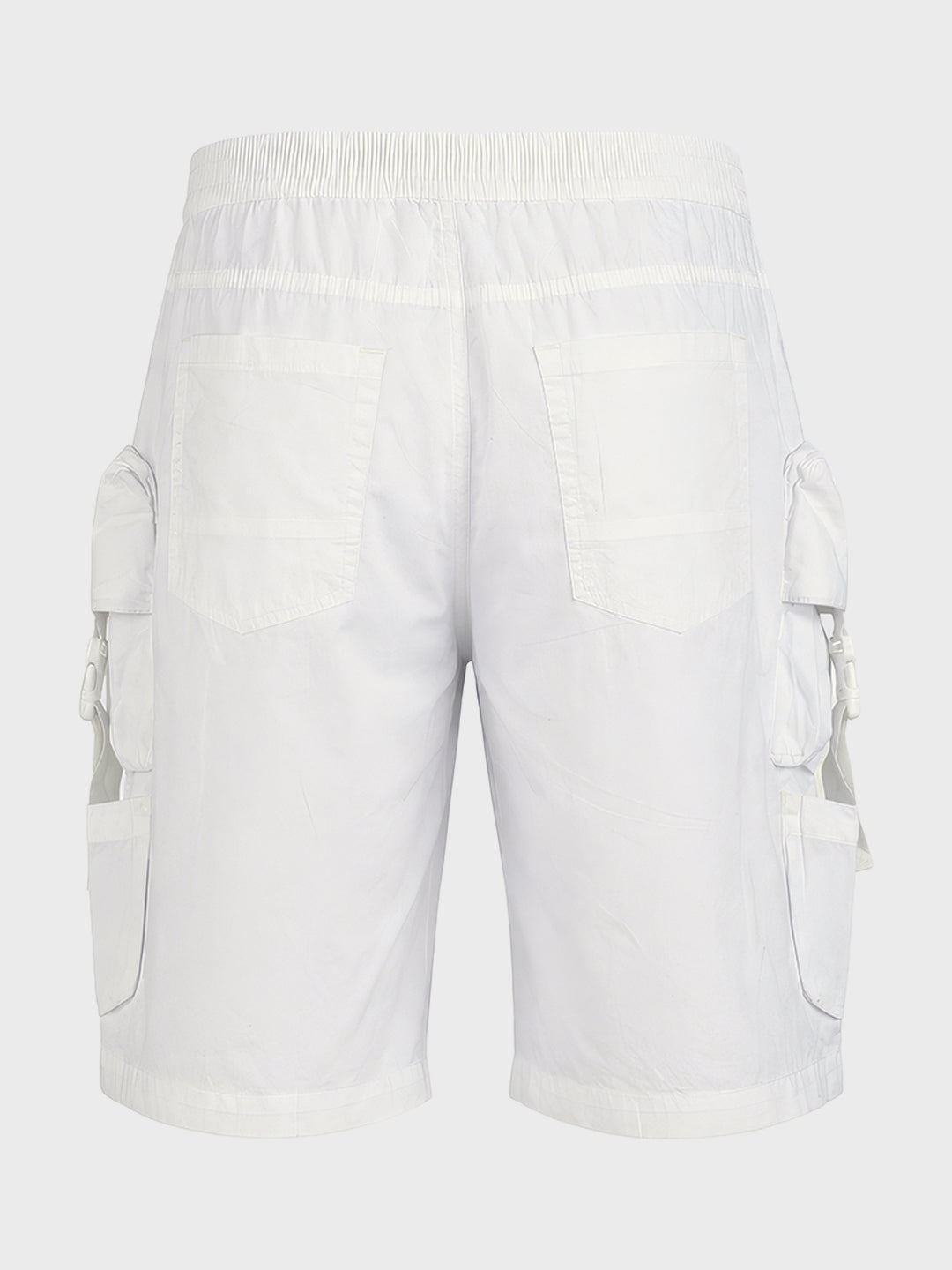 Men's White Relaxed Fit Utility Shorts