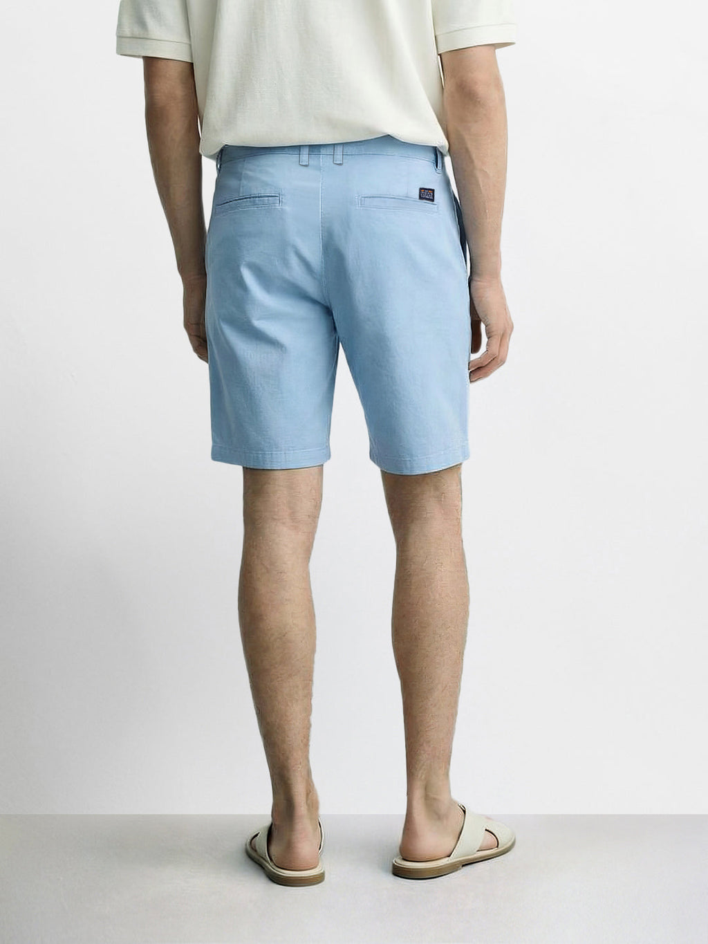 Men's Blue Slim Fit Solid Casual Shorts