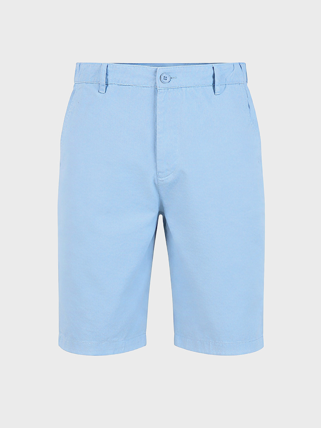 Men's Blue Slim Fit Solid Casual Shorts
