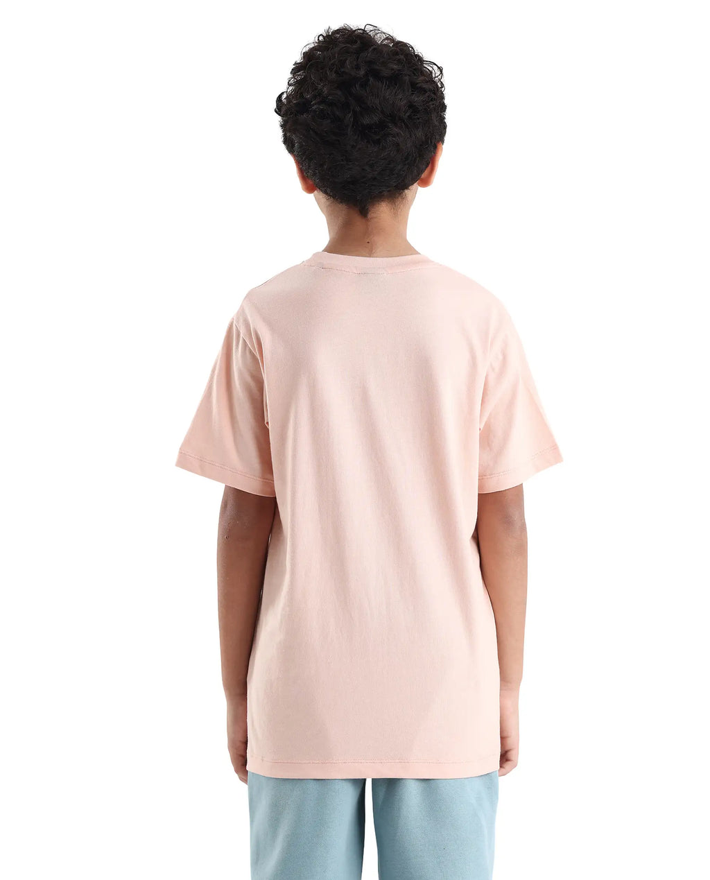 Rare Ones Kids Kyon Light Peach Cotton Graphic Print Regular Fit T-Shirt