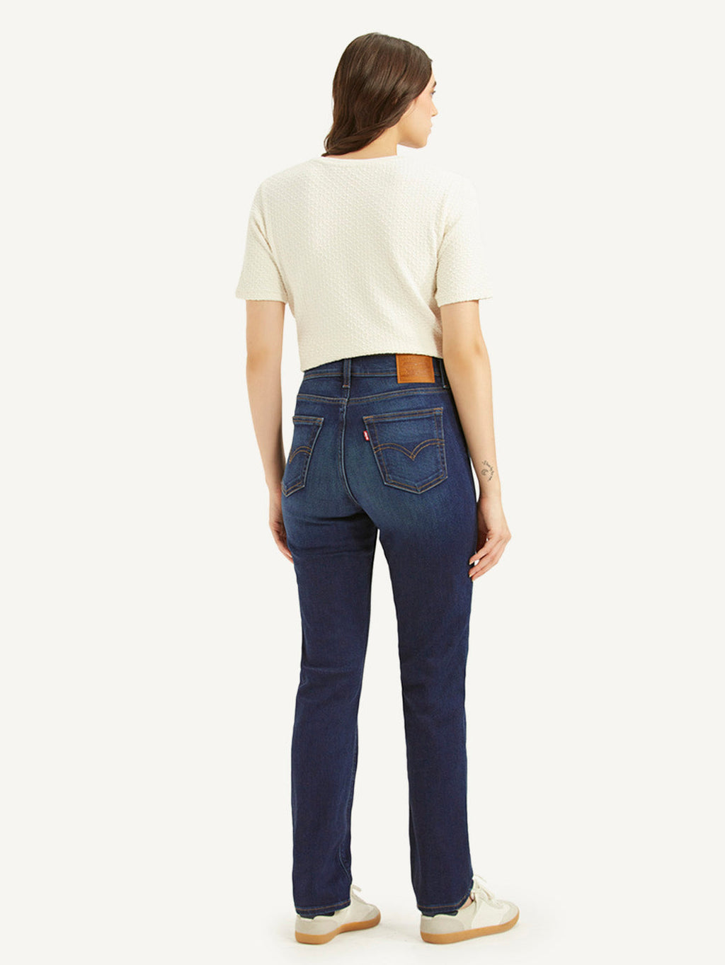Women's 724 Dark Blue Straight Fit High Rise Jeans