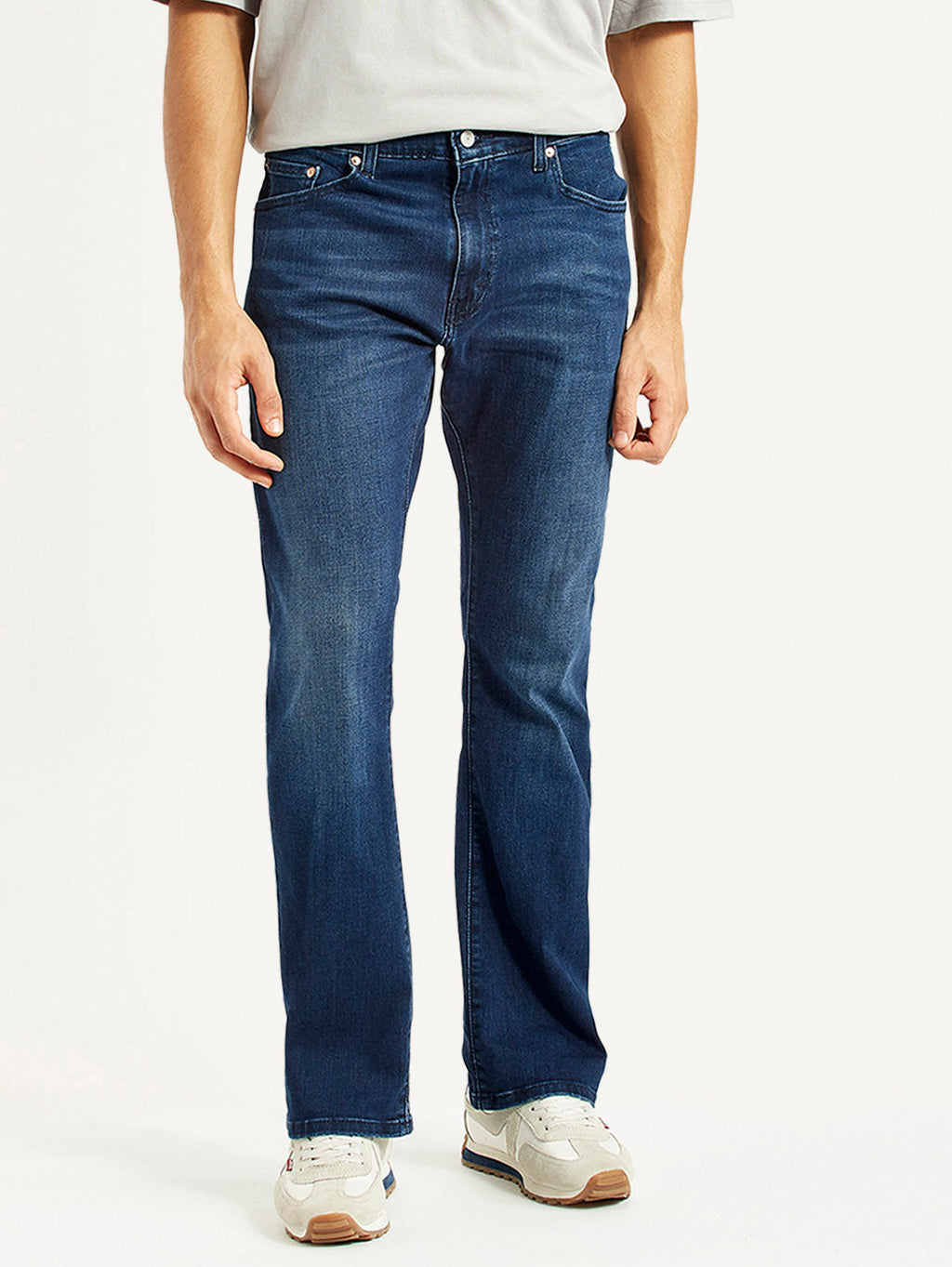 Men's 517 Blue Bootcut Fit Mid Rise Jeans