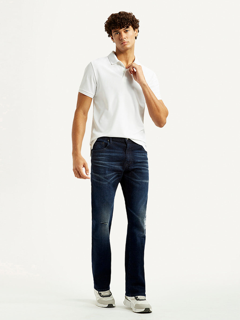 Men's 517 Dark Blue Bootcut Fit Mid Rise Selvedge Jeans