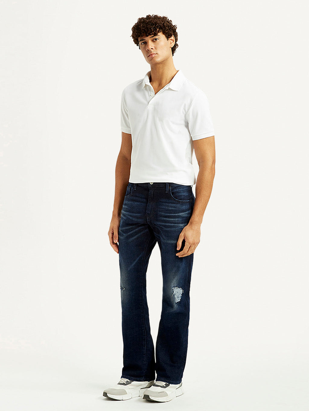 Men's 517 Dark Blue Bootcut Fit Mid Rise Selvedge Jeans
