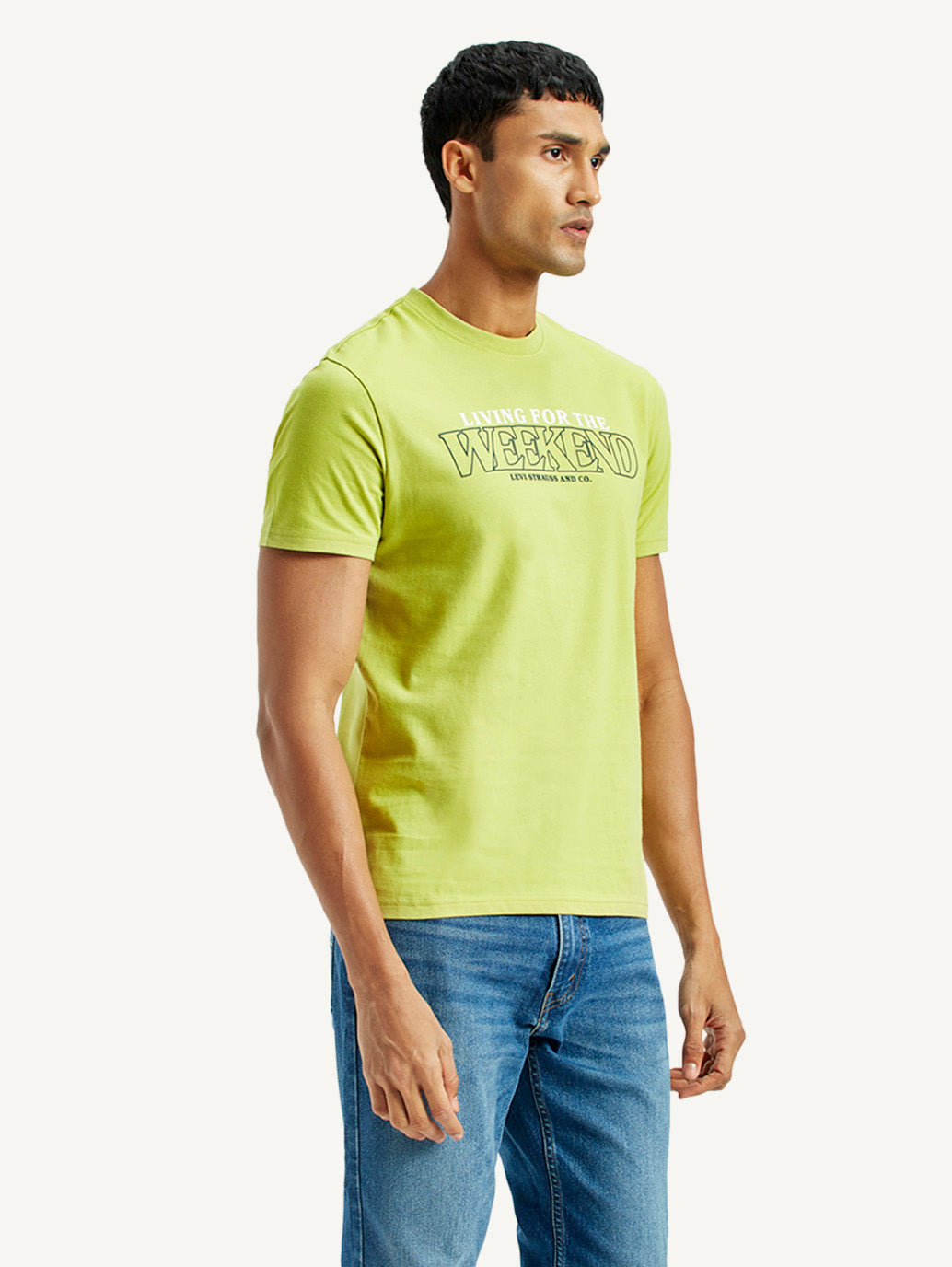 Men's Typographic Print Slim Fit T-Shirt