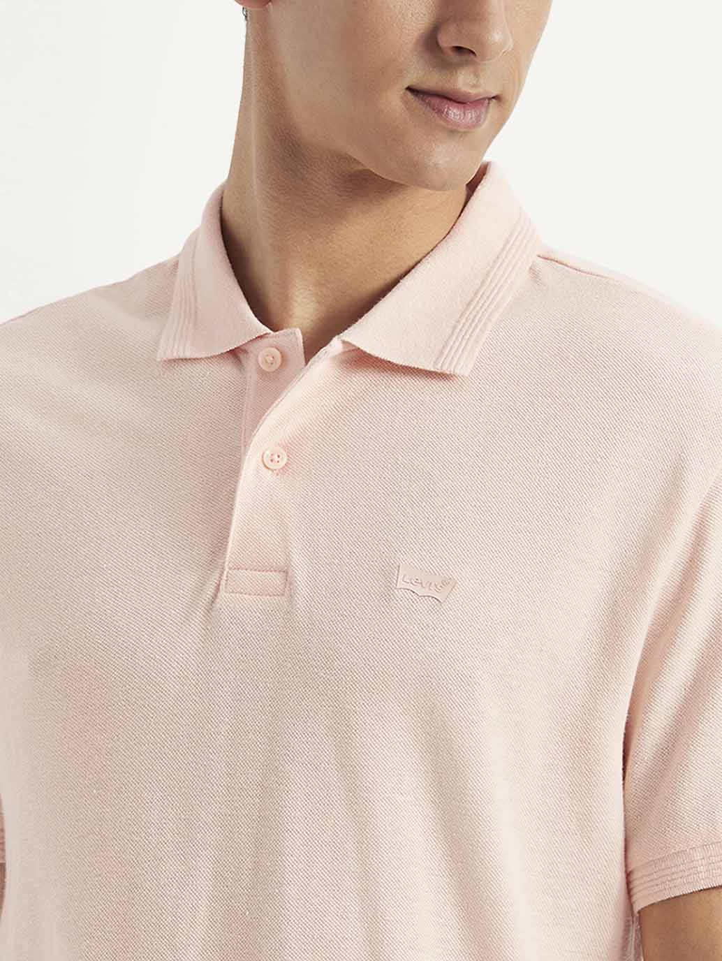 Men's Solid Slim Fit Polo Linen T-shirt
