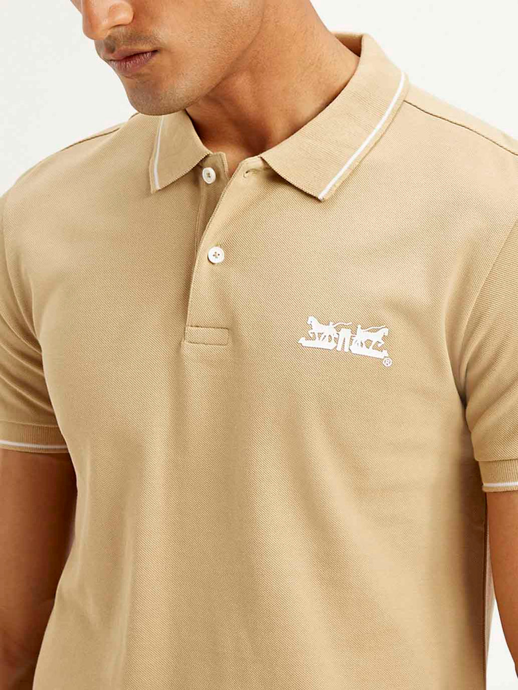 Men's Solid Slim Fit Polo T-shirt