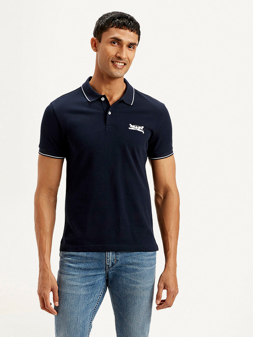 Men's Solid Slim Fit Polo T-shirt
