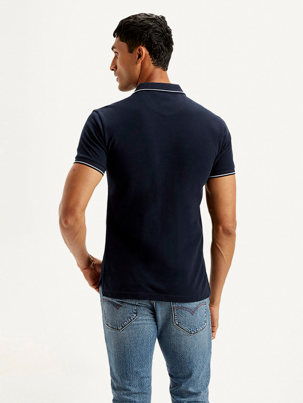 Men's Solid Slim Fit Polo T-shirt