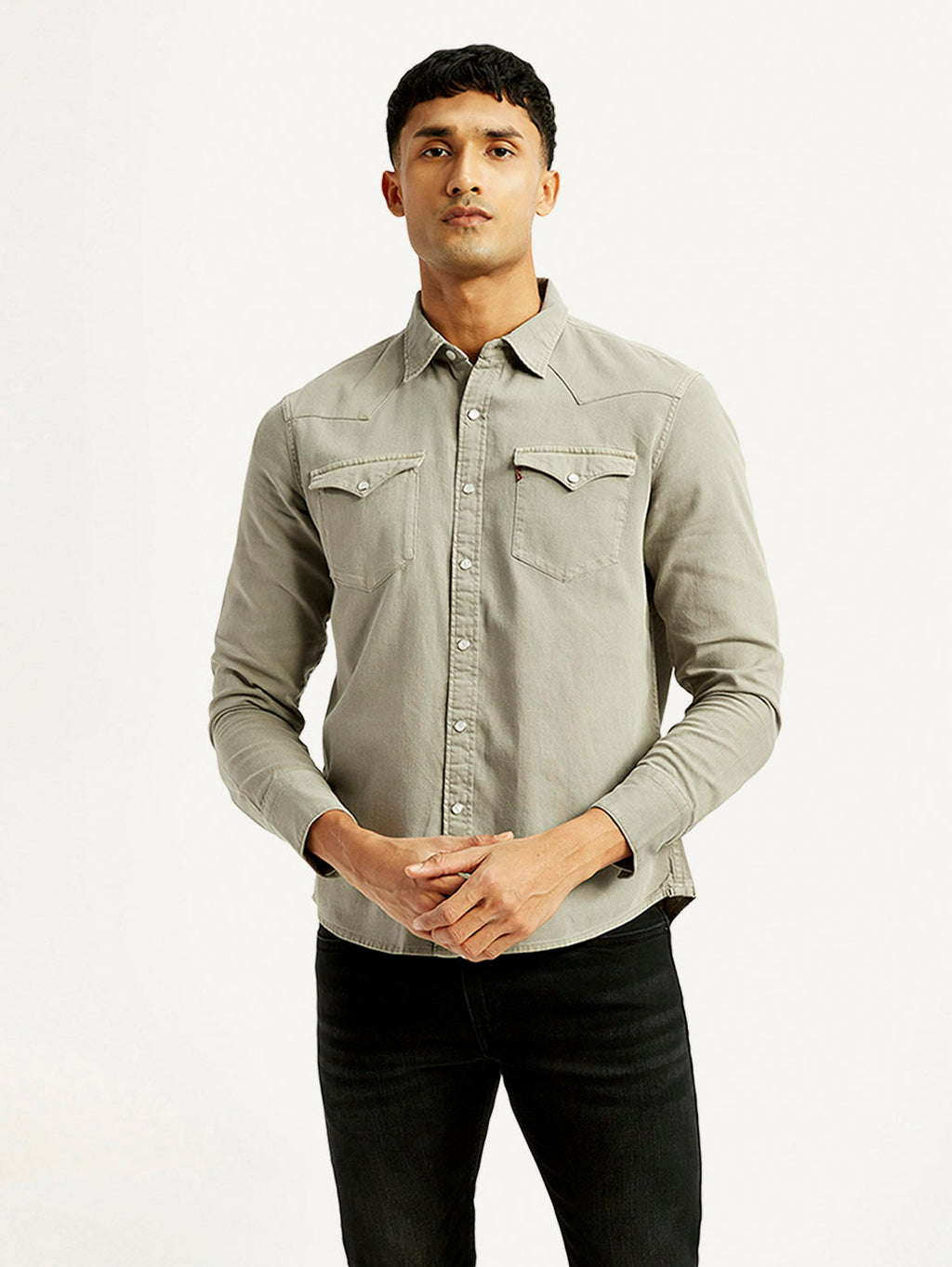 Men's Solid Overdyed Slim Fit Shirt