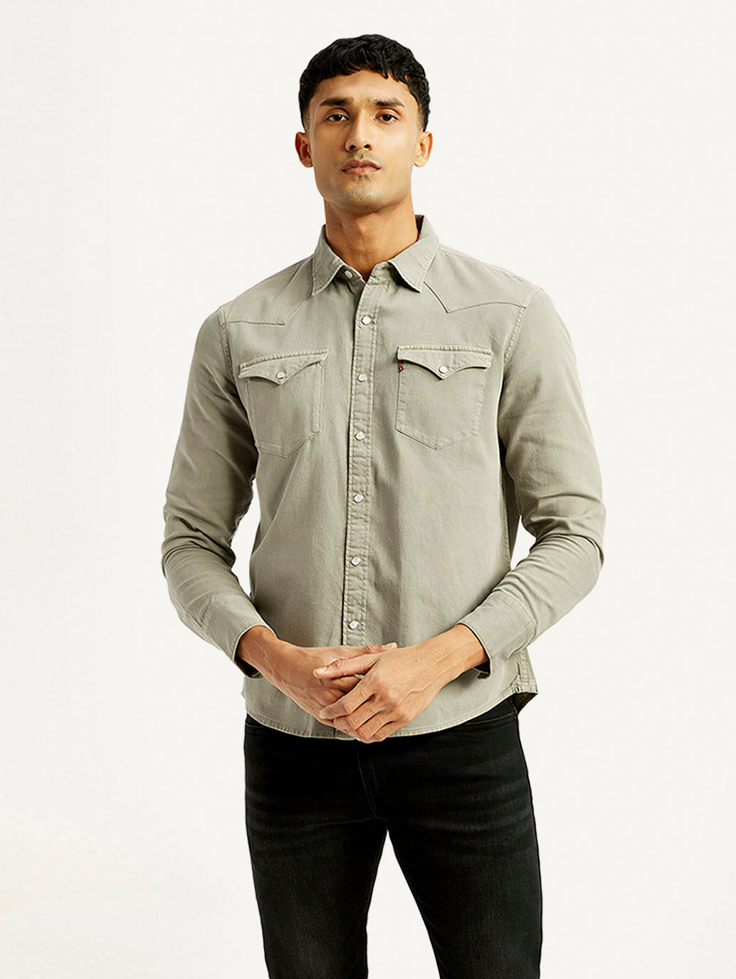 Men's Solid Overdyed Slim Fit Shirt
