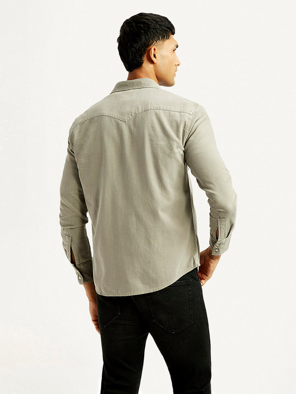 Men's Solid Overdyed Slim Fit Shirt