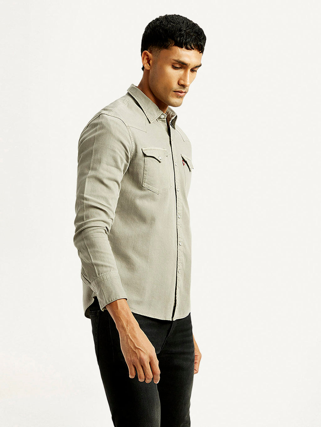 Men's Solid Overdyed Slim Fit Shirt