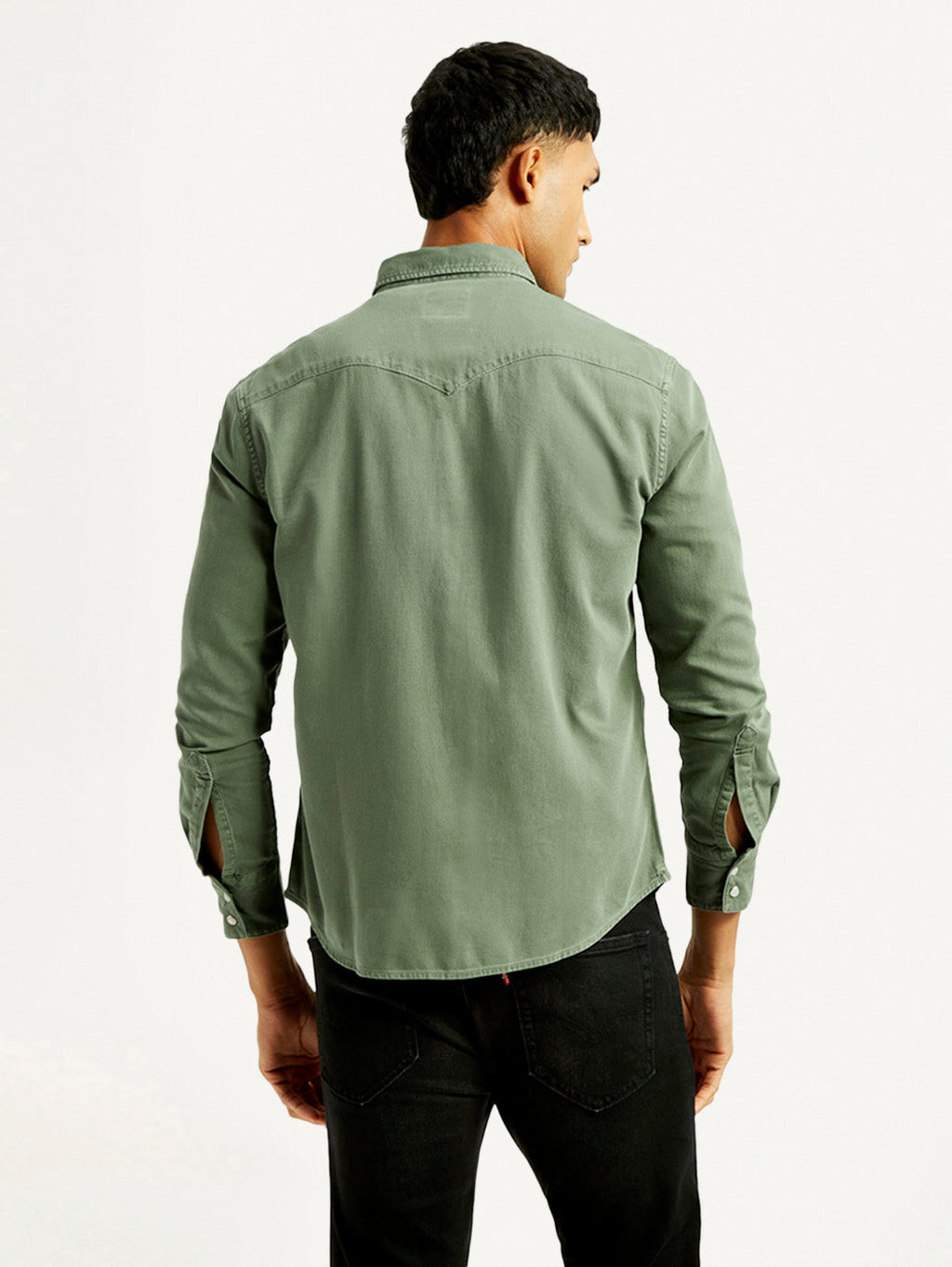 Men's Solid Overdyed Slim Fit Shirt
