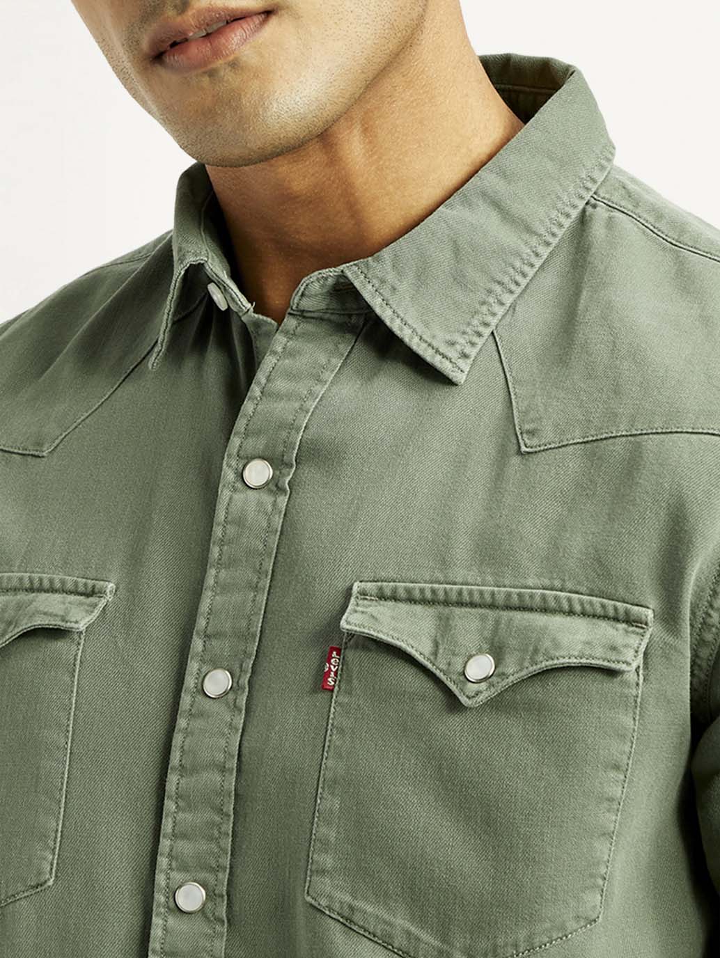 Men's Solid Overdyed Slim Fit Shirt