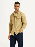 Men's Checkered Slim Fit Corduroy Shirt