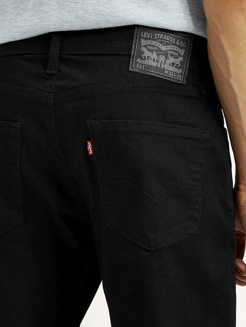 Men's 511 Black Slim Fit Mid Rise Jeans