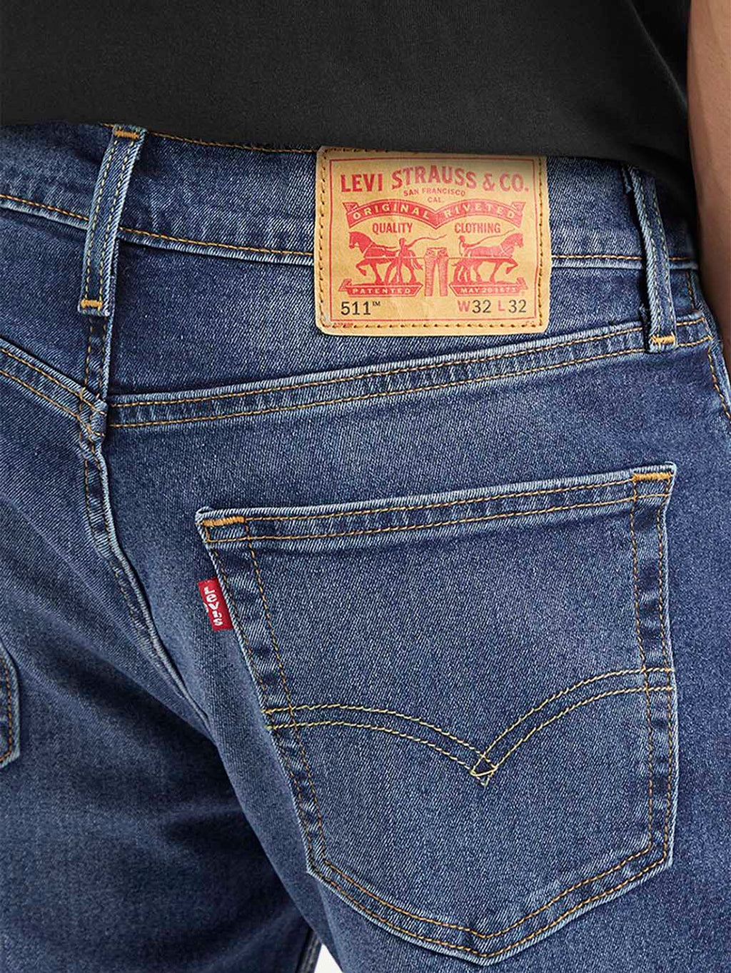 Men's 511 Blue Slim Fit Mid Rise Jeans