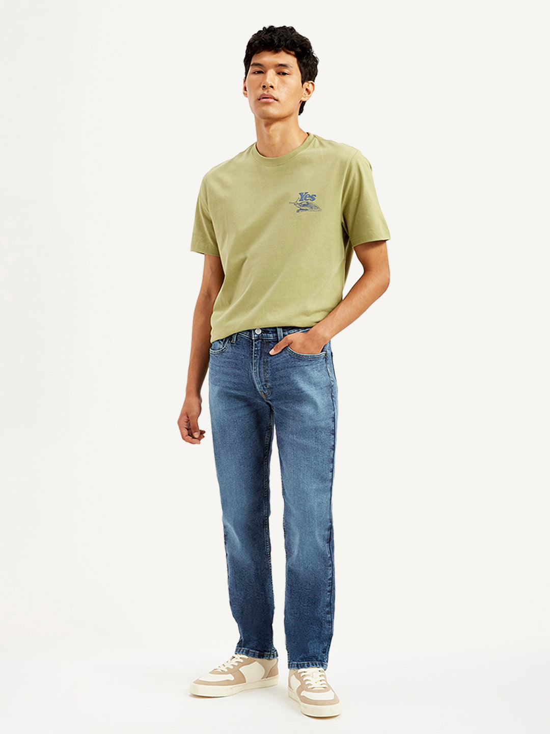 Men's 511 Blue Slim Fit Mid Rise Jeans