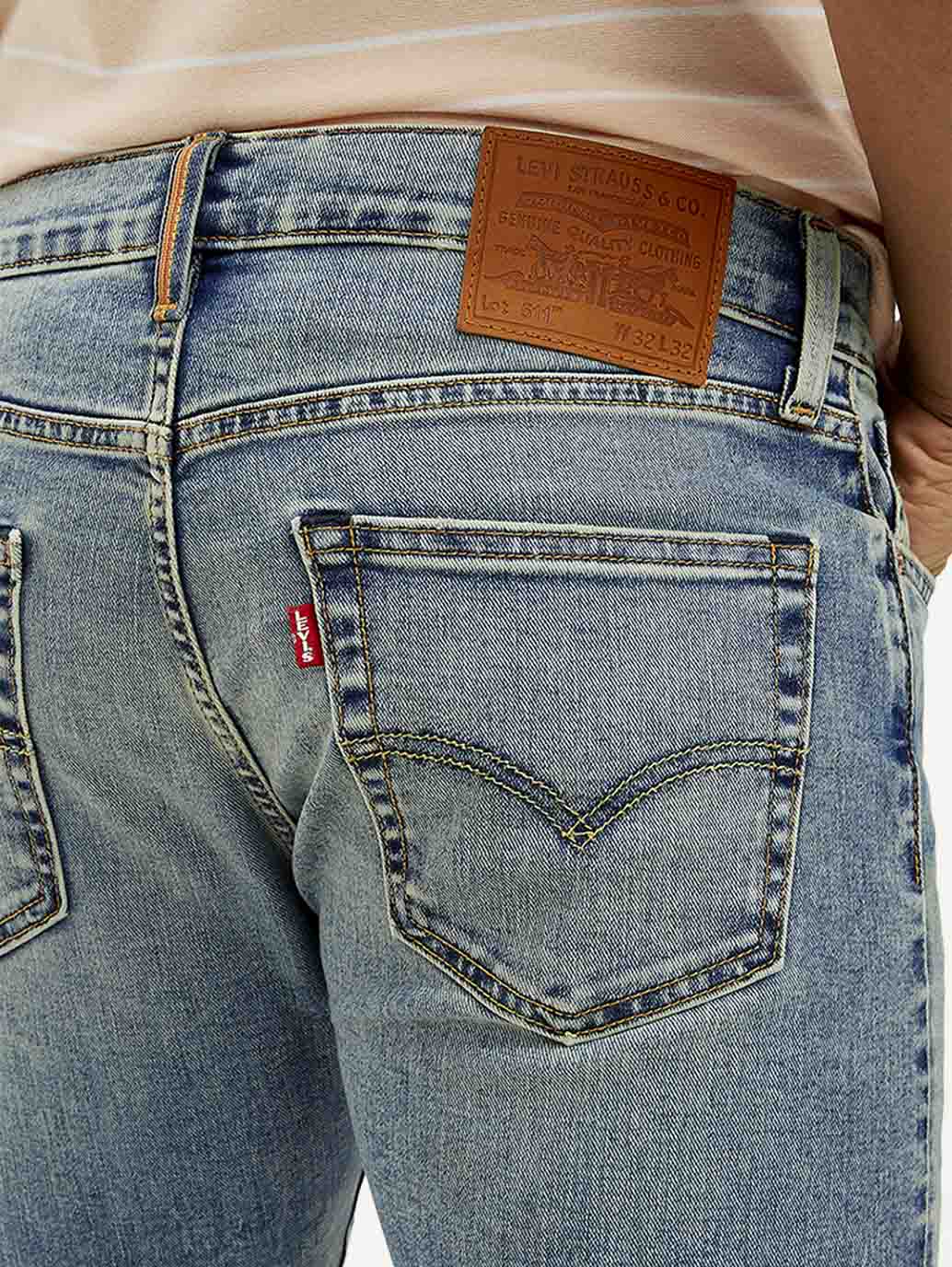 Men's 511 Light Blue Slim Fit Mid Rise Jeans