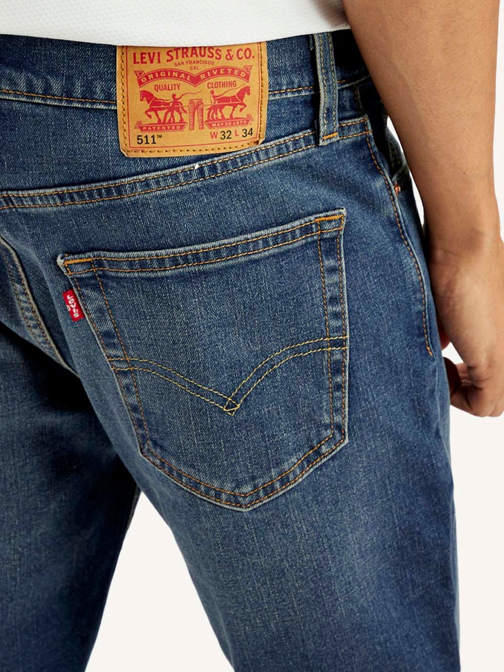 Men's 511 Blue Slim Fit Mid Rise Jeans
