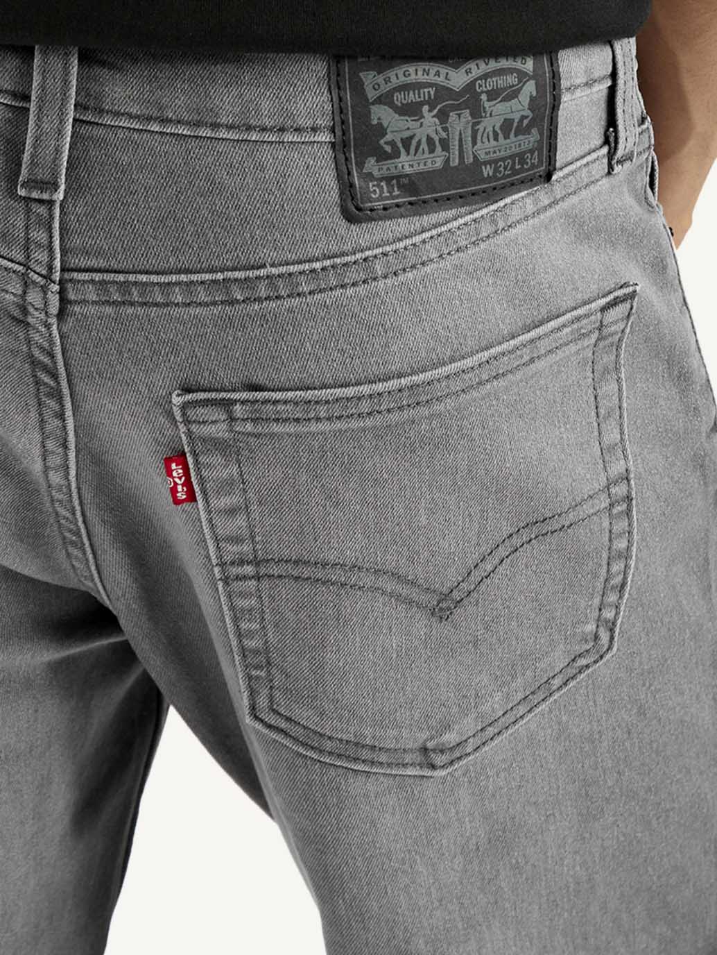 Men's 511 Grey Slim Fit Mid Rise Jeans